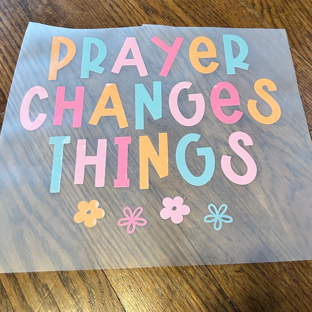 Colorful Inspirational DTF Transfer